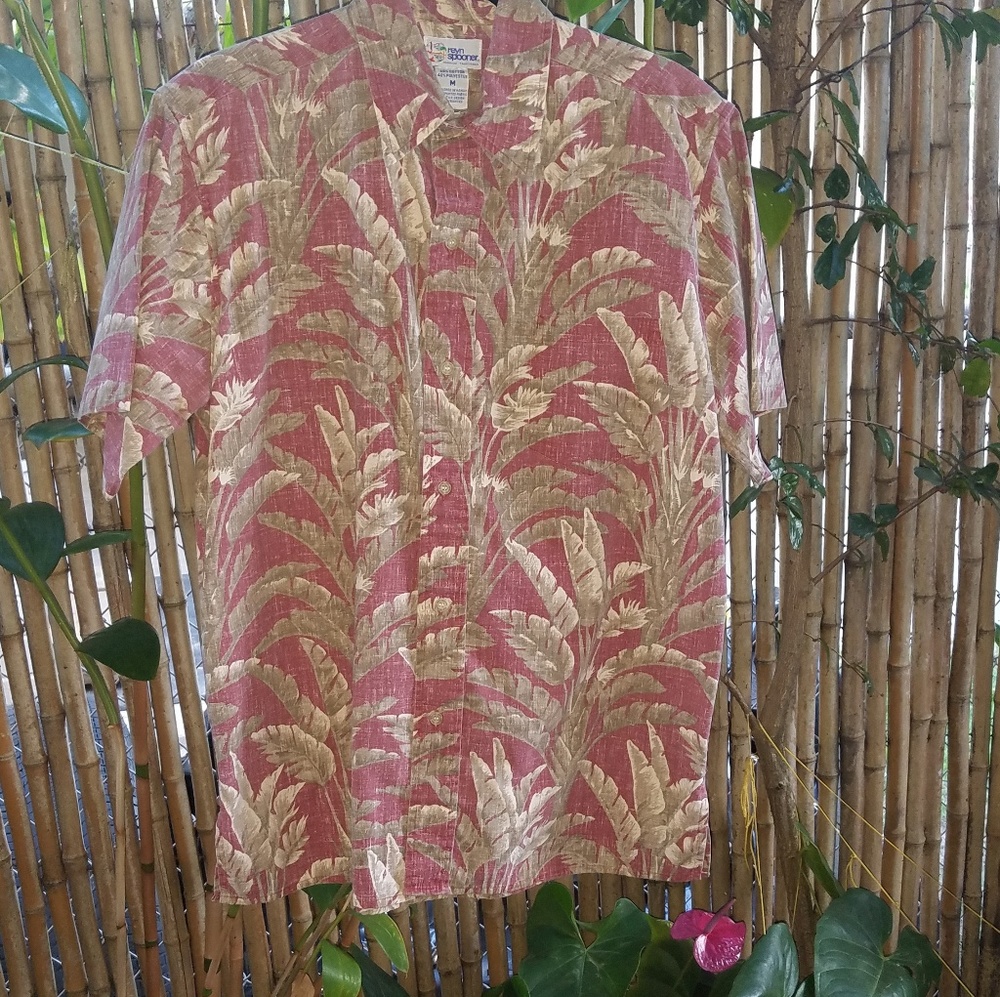 Reyn Spooner Aloha Shirts Size Medium Ferns